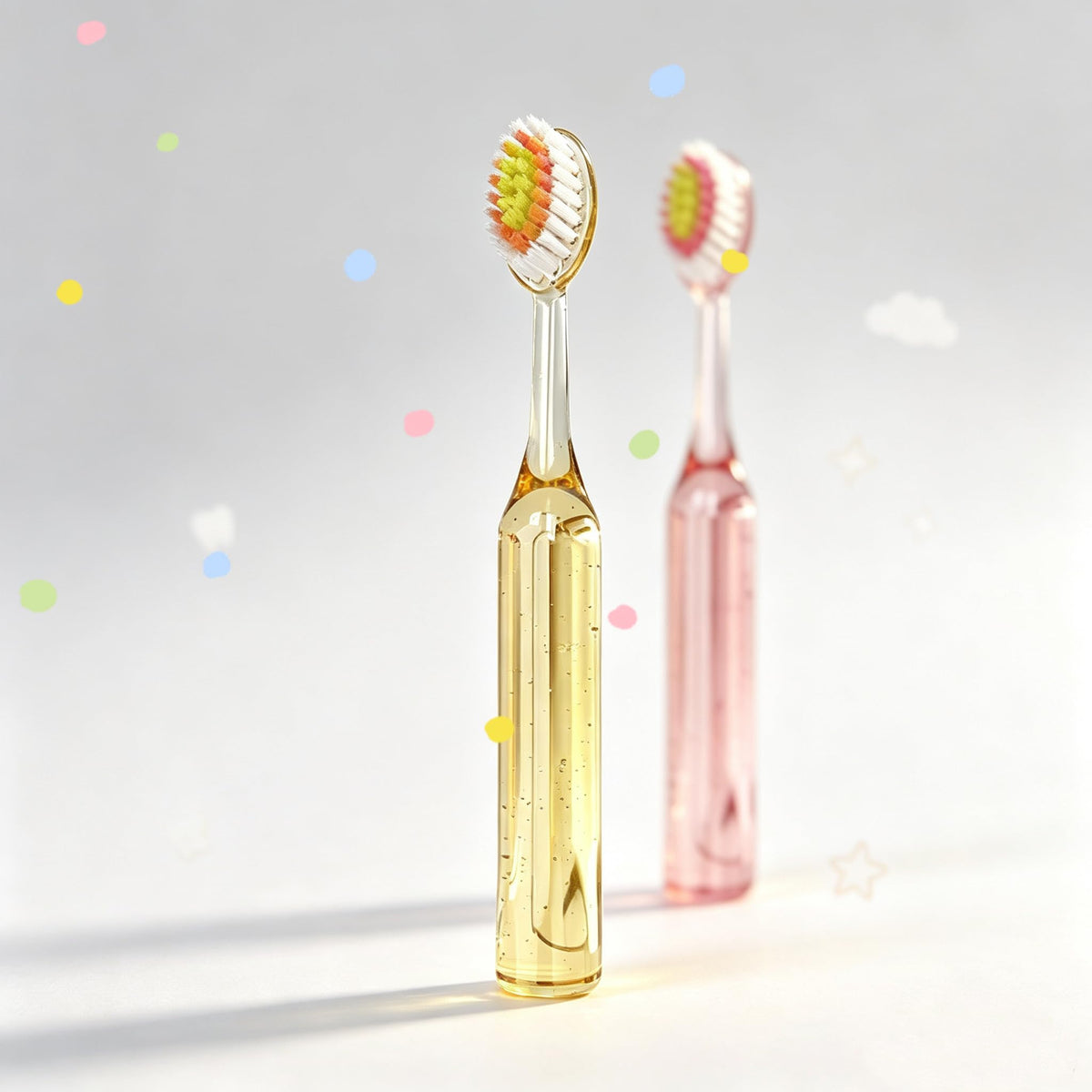 Kids Toothbrush Set 5 Pack | Sparkly Crystal Handles, Soft Bristles | Smilvy