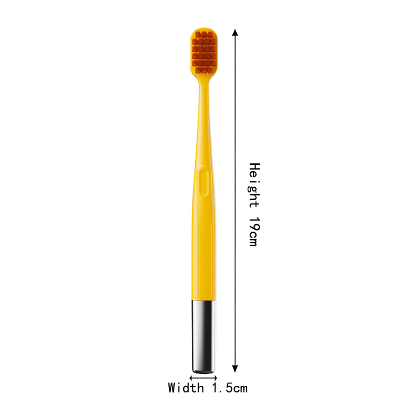 Soft Bristle Toothbrush | 2-Pack | Stainless Steel Handle | 4 Colors