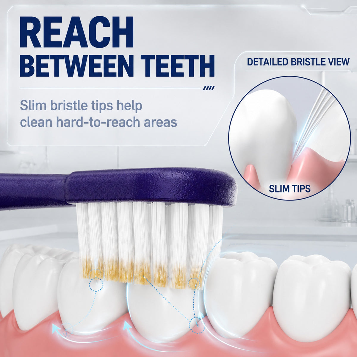 6-Pack Diamond-Grip Toothbrush | Gold-Dot Bristles | Ultra Soft Plaque Removal