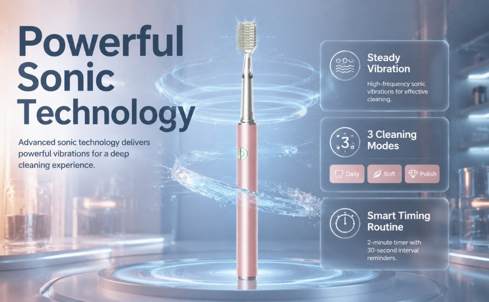 Ultrasonic Electric Toothbrush | Aerospace Metal Body | IPX7 Waterproof | 4 Brush Heads A+ 图片