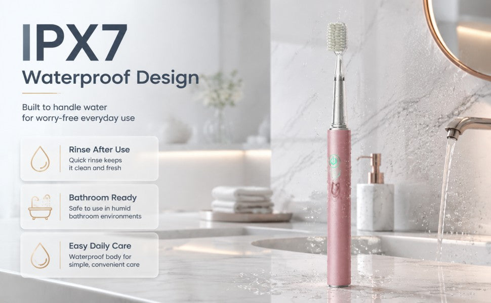 Ultrasonic Electric Toothbrush | Aerospace Metal Body | IPX7 Waterproof | 4 Brush Heads A+ 图片