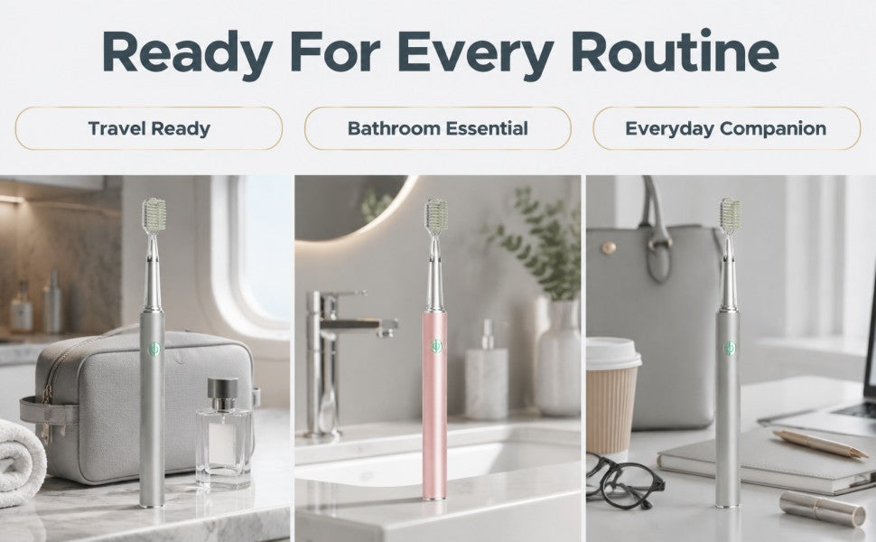 Ultrasonic Electric Toothbrush | Aerospace Metal Body | IPX7 Waterproof | 4 Brush Heads A+ 图片